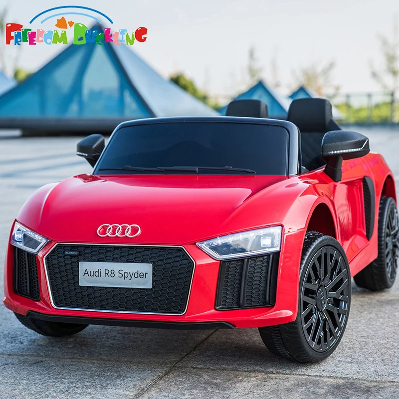 Детская электрическая машинка с двойным приводом четырехколесный пульт