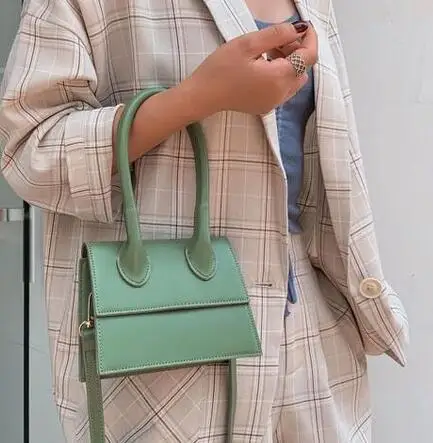 17 CM Green 2 Маленькая квадратная сумка на плечо, сумка через плечо, посылка через плечо, клатч, женский дизайнерский кошелек, сумки, сумка на плечо для отдыха, женская сумка - Цвет: 17 CM Green 2