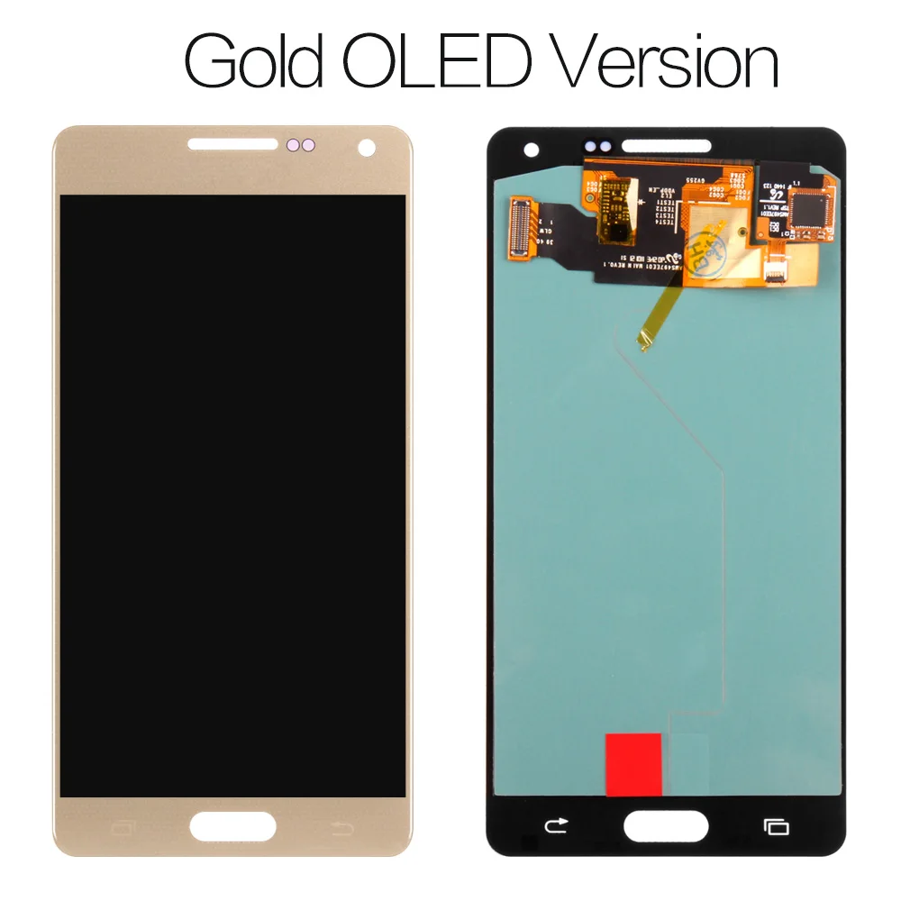 Gold no Frame AMOLED ЖК дисплей для SAMSUNG Galaxy A5 дисплей сенсорный экран Замена для SAMSUNG Galaxy A5 A500FU A500 A500F A500M - Цвет: Gold no Frame