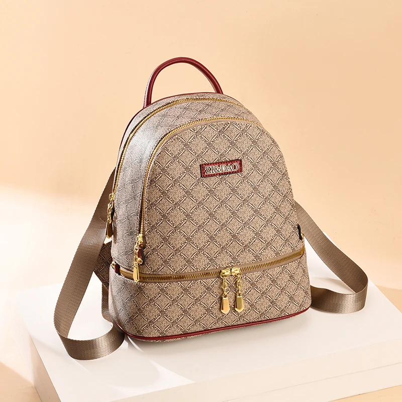 Brand Printed Women Backpack High Quality Youth Leather Backpacks for Teenage Girls Female School Women Travel Backpack