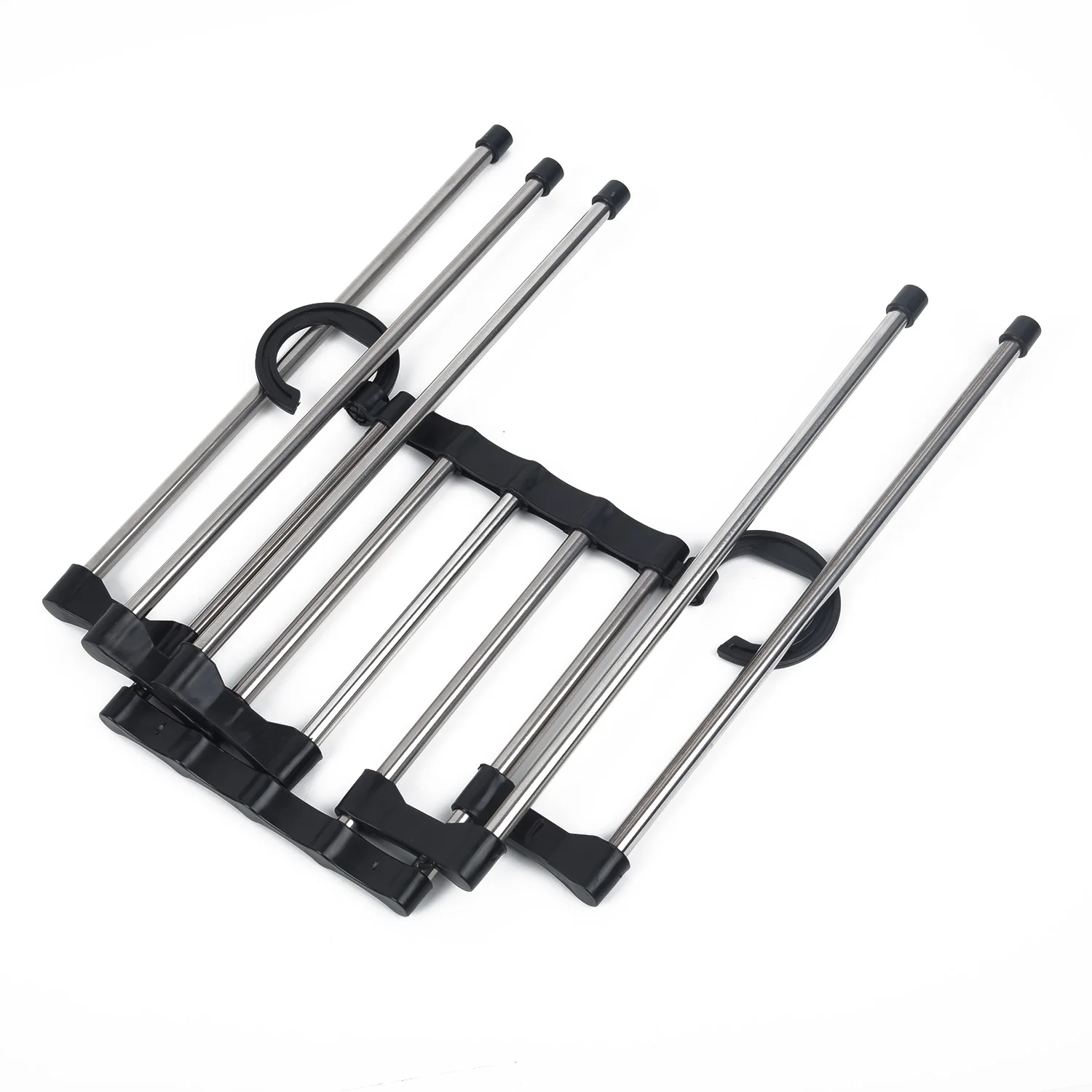 

Stainless Steel Multi-Functional Wardrobe Hanger Trousers Pants Scarf Organizer
