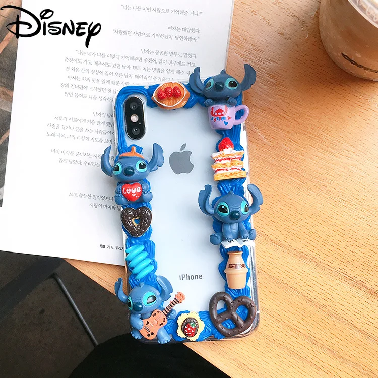 

Disney Stitch creative handmade diy boy Cartoon mobile phone case for iPhone12mini/12promax/11pro/se/xr/xs/xsmx/8/plus/11promax