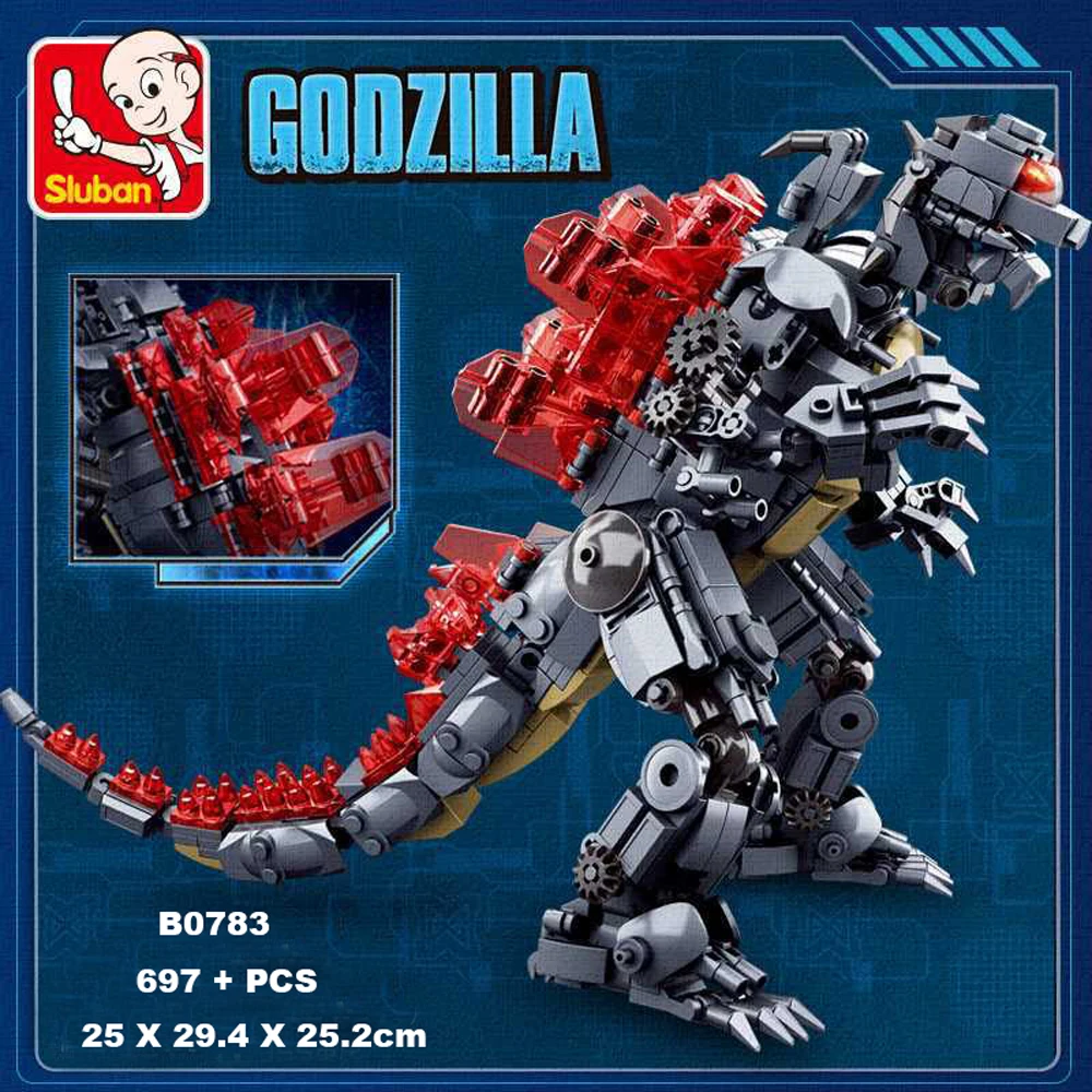 Sluban Godzillaes гигантский Ghidrahed Rodaned строительный блок King of The Monstersed мод механические