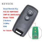 Keyecu TS006 умный дистанционный ключ с 2 кнопками 315 МГц ID46 для Suzuki SX4, Grand Vitara, Swift, FCC: KBRTS003, CMIT ID: 2005DJ0233