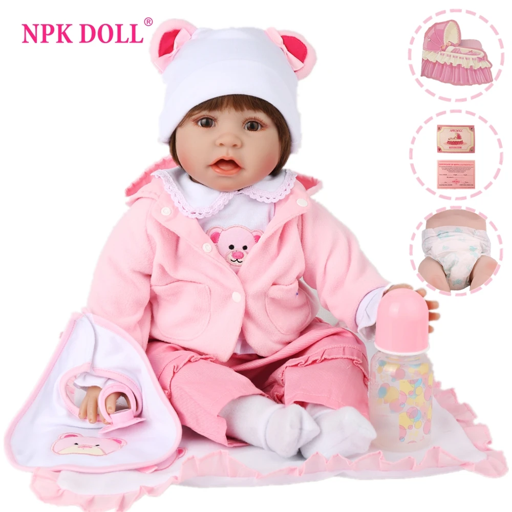 NPKDOLL Reborn Baby полностью виниловые игрушки реалистичные Bebe для детей поддельные