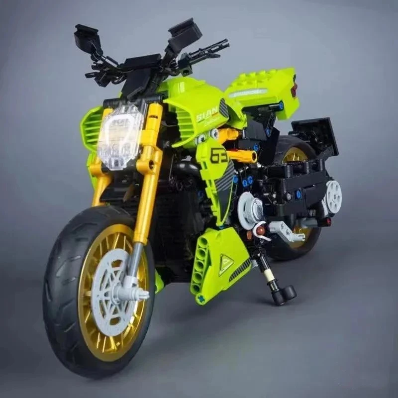 

High-tech Series Moc Motorcycl Building Blocks Assembly Bricks Speed Champion Motorbike Toys For Kid Birthday Gift 1018+pcs