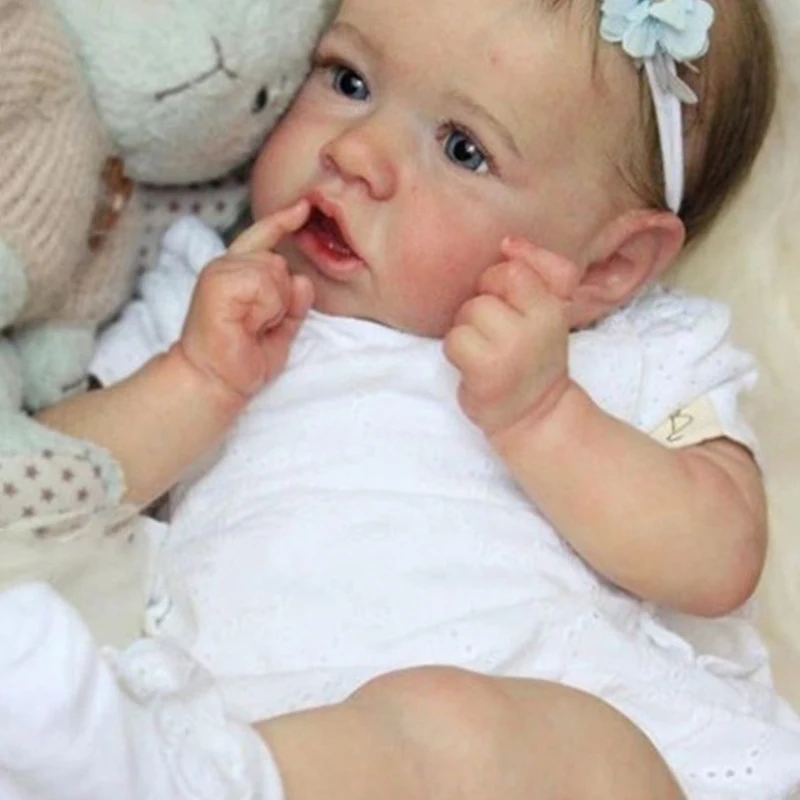 

55CM bebe reborn saskia newborn alive doll lifelike detailed hand painting real soft touch cuddly baby reborn dolls gift
