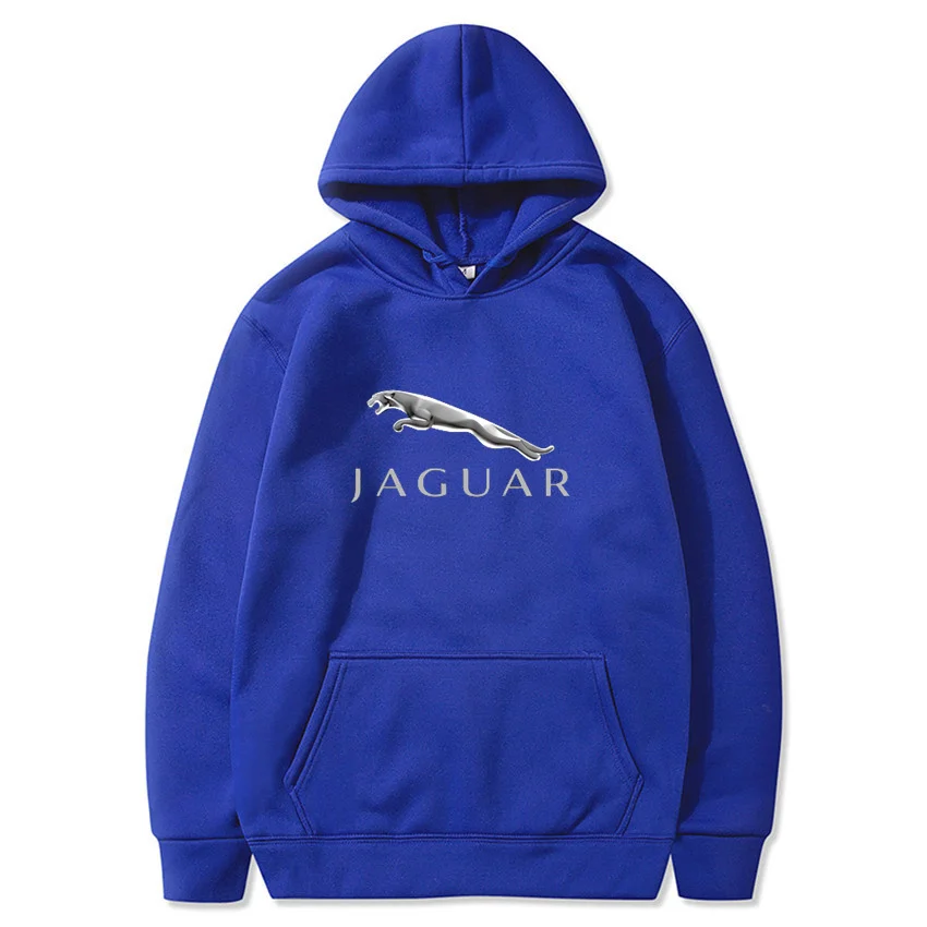 

Jaguar Car Letter Printing 2021 Spring New Hooded Men's thick fabric solid basic sweatshirts quality jogger texture pullovers