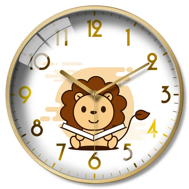 Мультяшные металлические настенные часы для гостиной креативные спальни