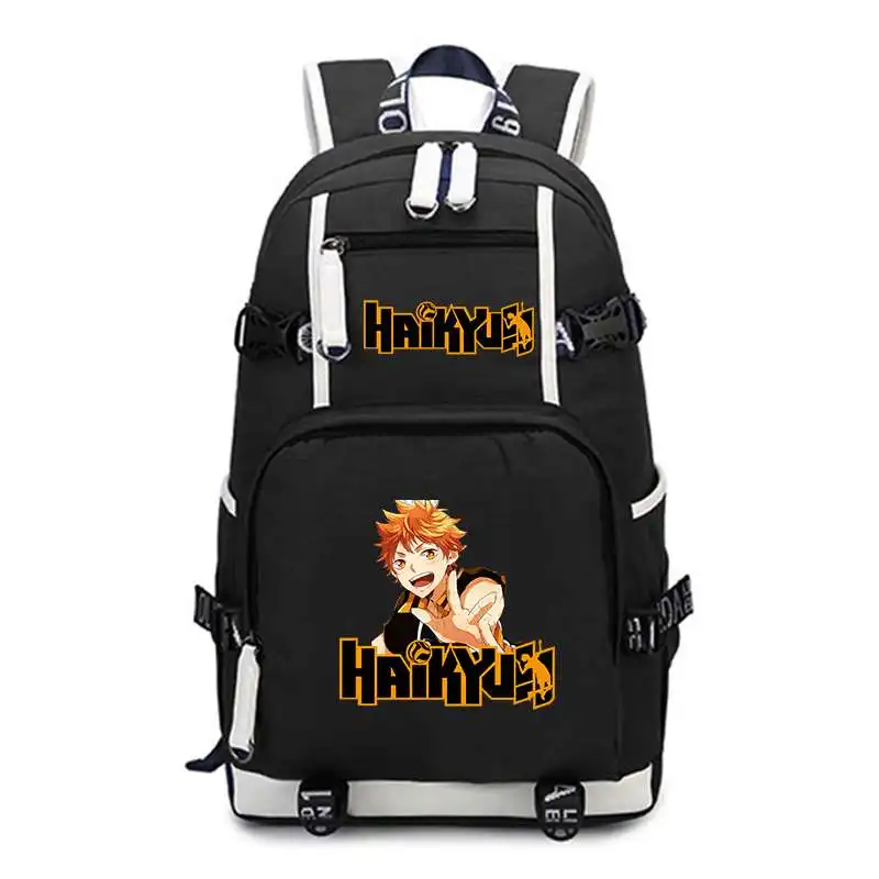 

Anime Haikyuu Shoyo Backpack for Teenager Cartoon Karasuno Hinata Travel Bagpack Students Back to School Bag Men Mochila