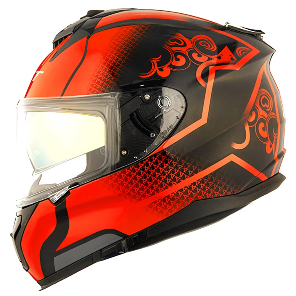 

Мотоциклетный шлем GXT, полнолицевой мото-шлем с двойным козырьком, гоночный шлем для мотокросса, мотоциклетный шлем из углеродного волокна