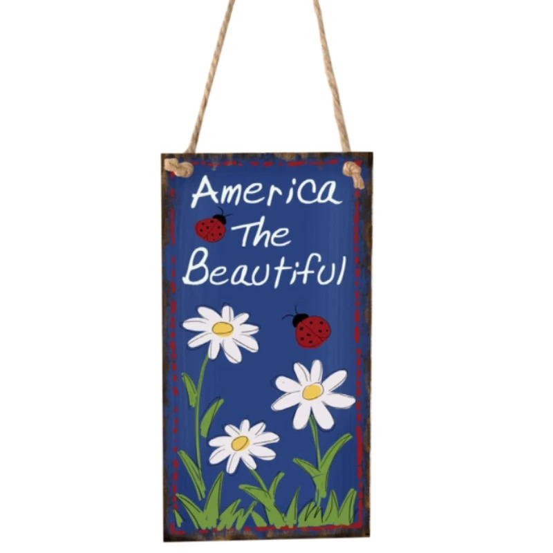 American Independence Day Hanging Plaques &amp Signs Wooden Sign For Crafts Wall Decor Club Bar Decoration | Дом и сад