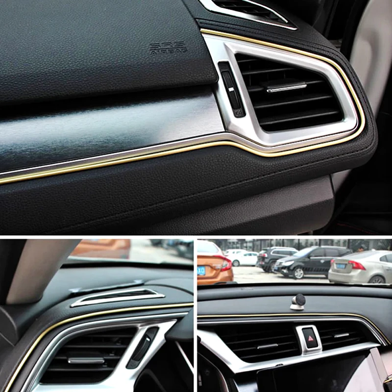 Автомобильный интерьер хромированная отделка углеродное волокно Декоративная