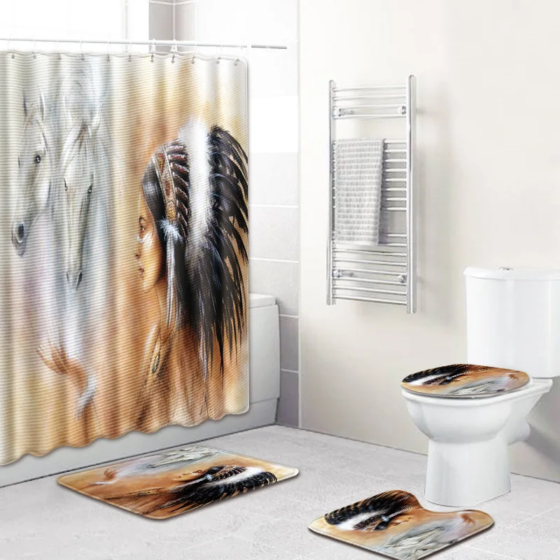 Африканский женский коврик для ванной из микрофибры туалета Противоскользящий