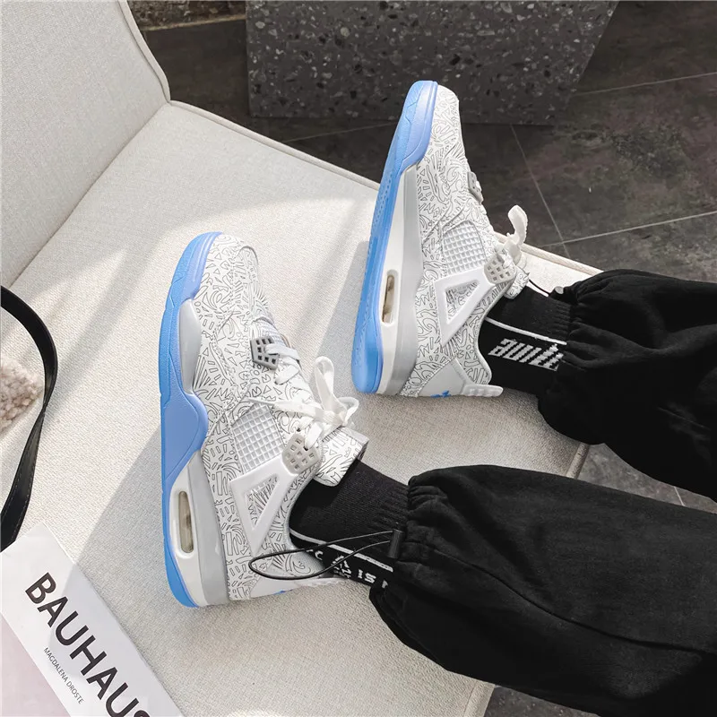 

New Autumn Summer Men Casual Shoes Couple Cushion Sneakers Lace Up Hombre Basket Walking Shoes Men Trainers Tenis Masculino