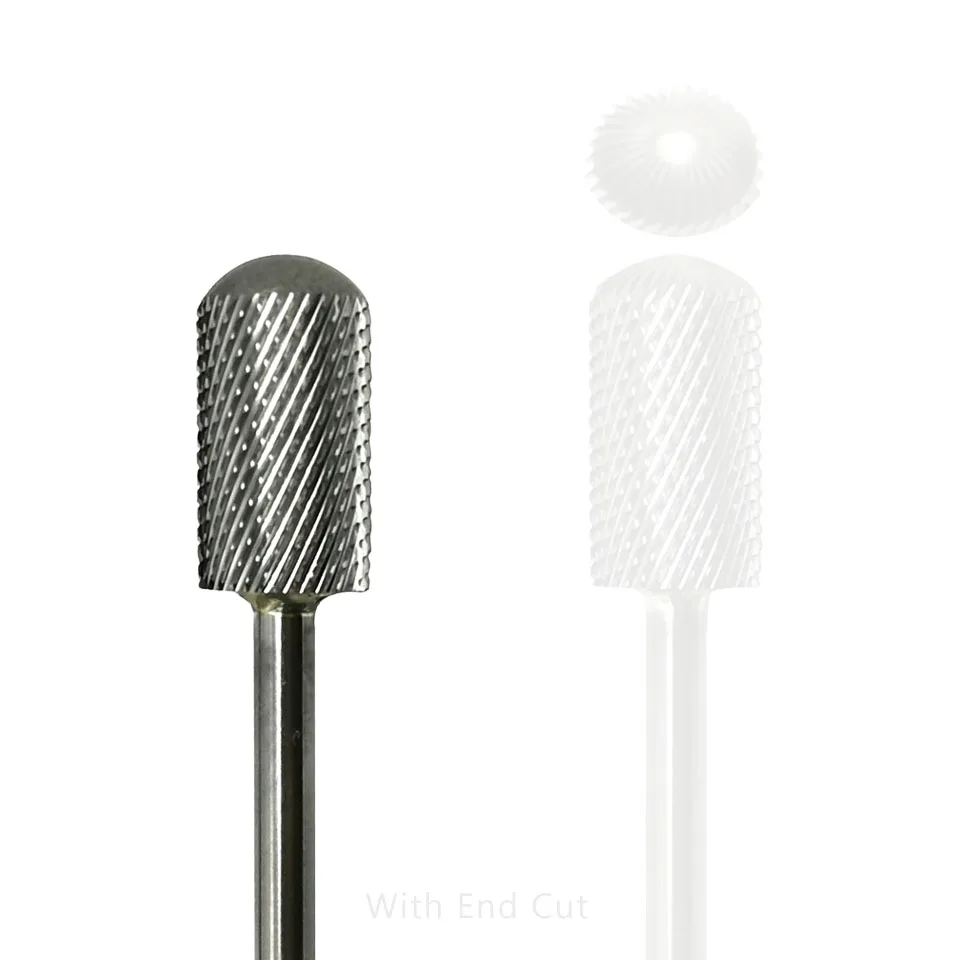 Твердосплавное сверло для ногтей HYTOOS с круглой верхушкой и резкой фреза 3/32 дюйма