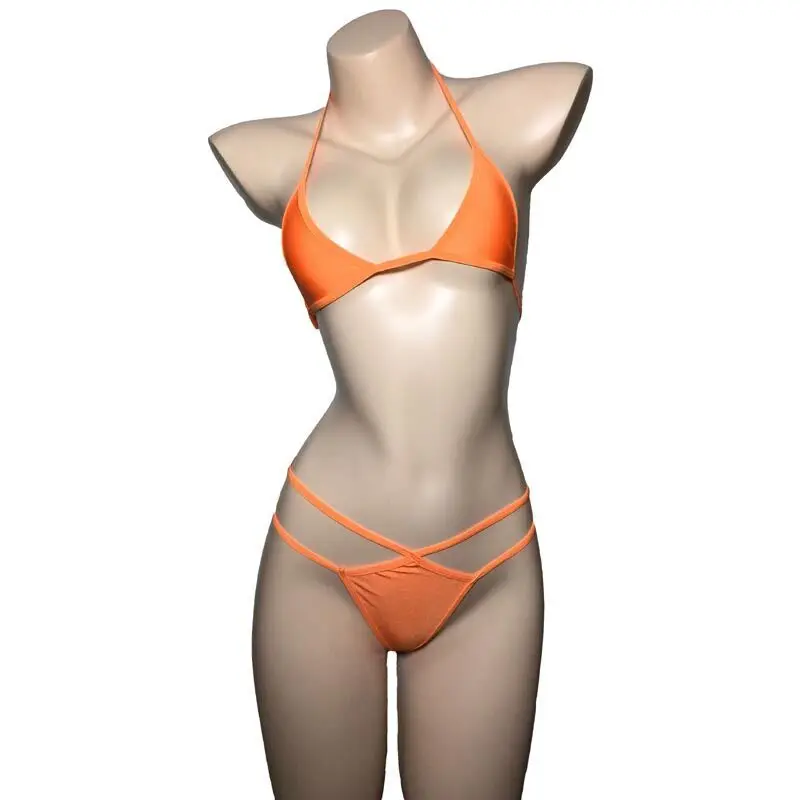 Сексуальные женские оранжевые бриджи из спандекса бюстгальтер на бретельках