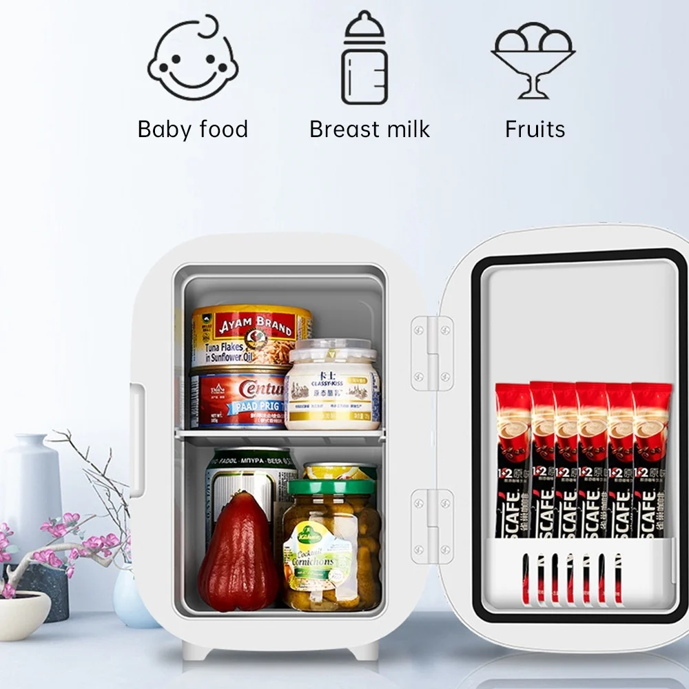 Портативный мини холодильник для автомобиля дома пикника Нагреватель