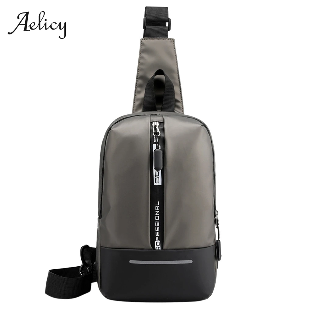 Aelicy, брендовая нагрудная сумка, USB мессенджер, сумки через плечо для мужчин, сумка на ремне, водонепроницаемая, короткая, для путешествий, для мобильного телефона, вертикальная сумка