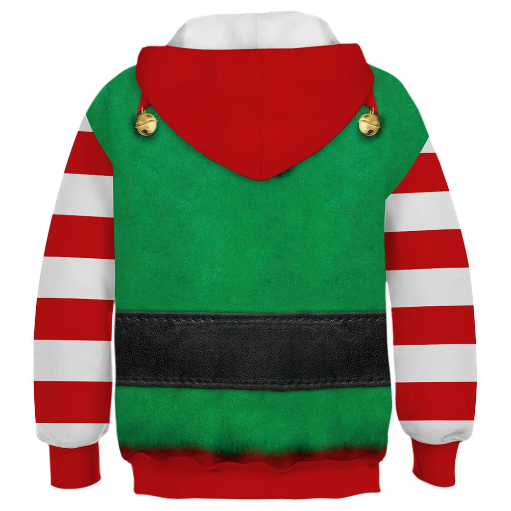 Детская Рождественская Толстовка с капюшоном 3D принтом Elf детская повседневная