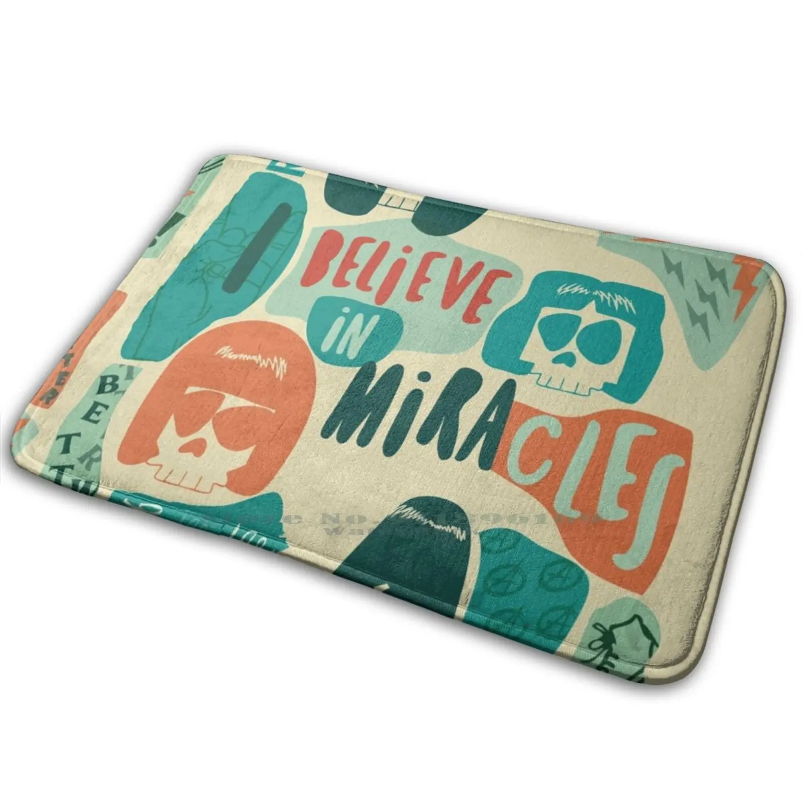 Коврик I верующие в чудеса коврик ковер Противоскользящий для входной двери