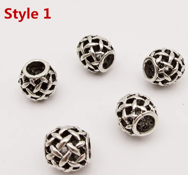 5pcs Style 1 5 шт./упак. разных 5 видов стилей, подвязанные лентой, с объемной волной, бороды, дредлоки, для увеличения объема, бусины кольца трубки около 5-5,2 мм Внутреннее отверстие ювелирные изделия - Цвет: 5pcs Style 1