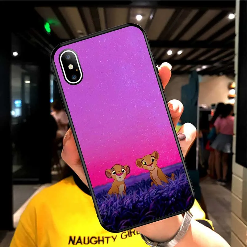 Король Лев nala Simba timon мягкий силиконовый черный чехол для телефона чехол для iPhone 5 5S SE 6 6s Plus 7 8 plus X Xs XR max Coque - Цвет: TPU