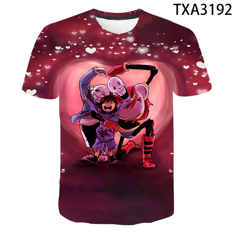 

2020 крутая футболка для мужчин и женщин, детские топы с 3D-принтом игры Undertale, модная футболка, Повседневная летняя футболка с коротким рукавом...