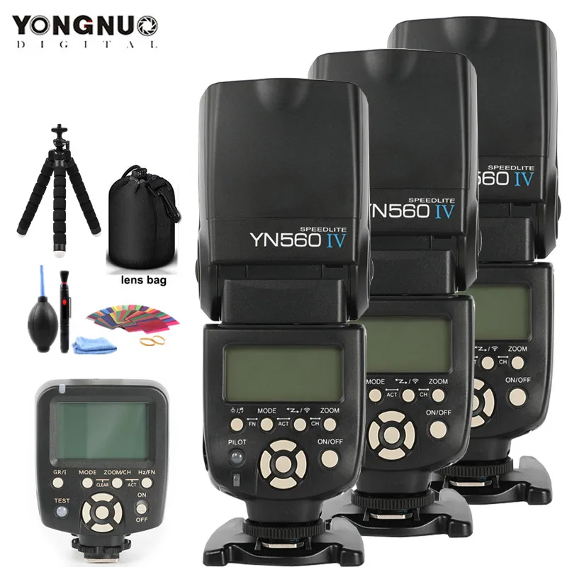 Вспышка радиоприемника YONGNUO YN560 IV Master Speedlite + контроллер для Nikon D760 D7200 D810 D600 D5000 с