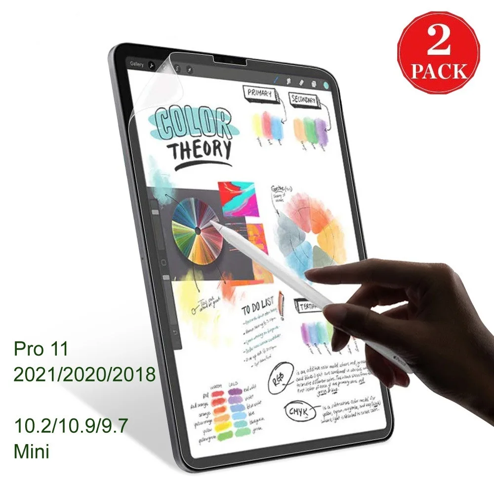 

YL Wc как написание на бумаге, Защита экрана для IPad Pro 11 2021 Air 4 3 IPad 10,2 IPad Mini 5 8 8-го поколения, как бумага