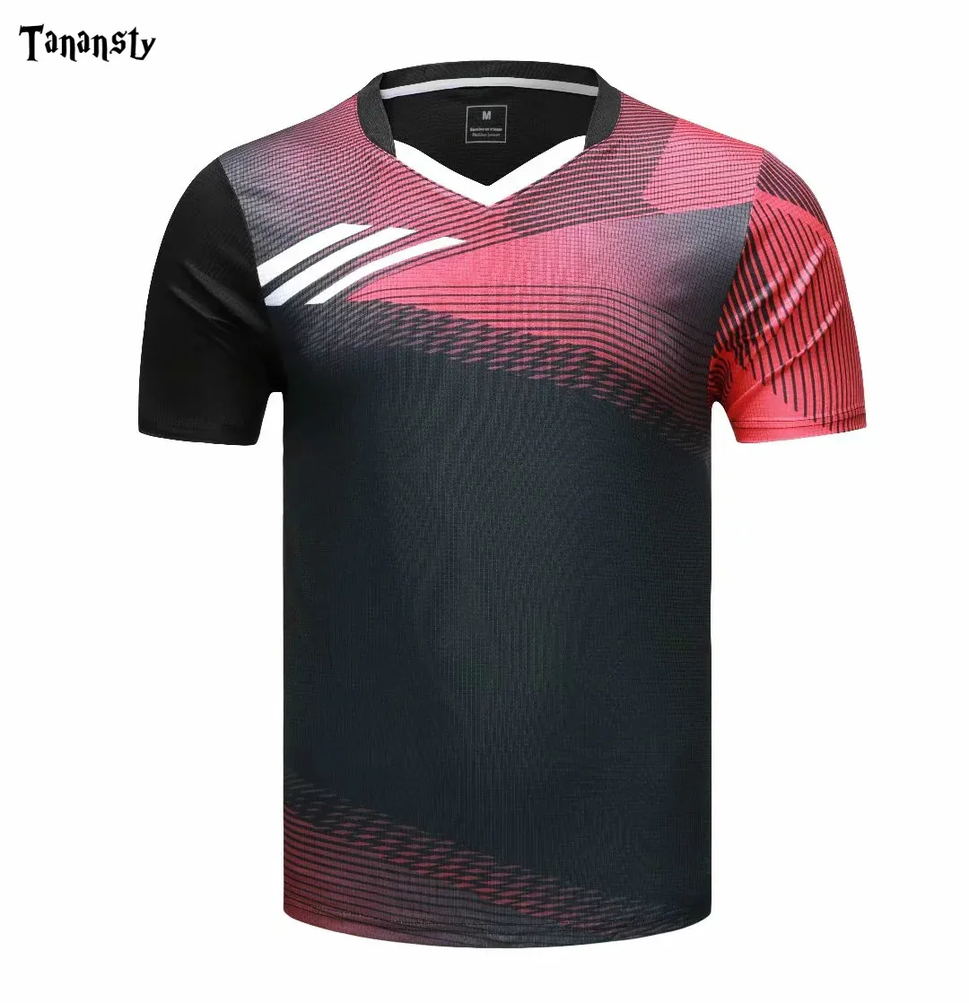 Теннисные футболки Tanansty рубашки для бадминтона с v образным вырезом мужчин или