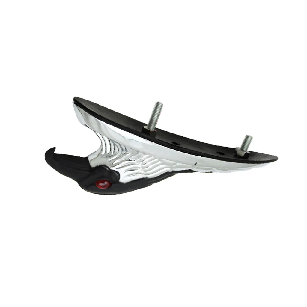 Украшение Головы Орла мотоцикла с красным освещением хромированный черный