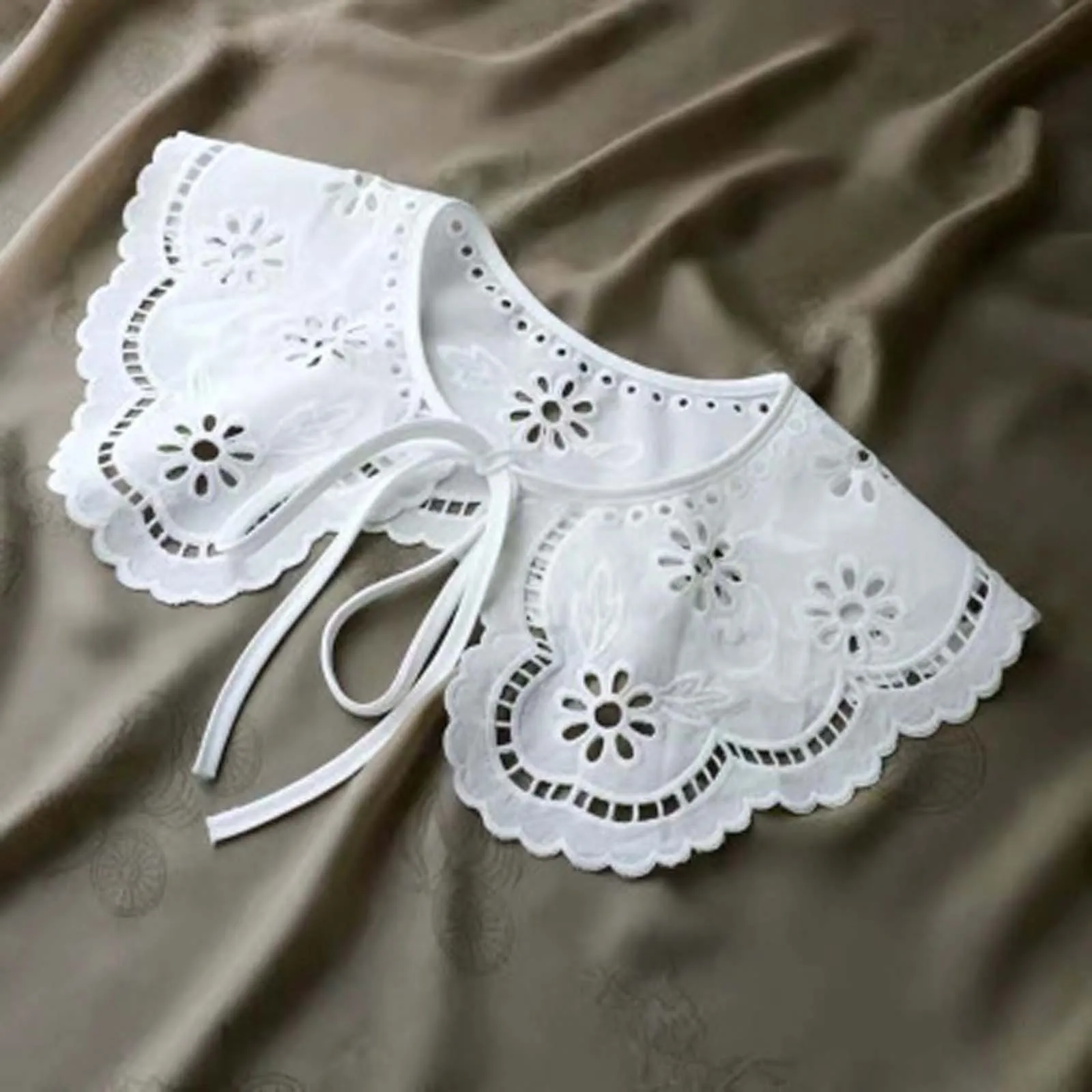 

Новинка 2021, модная женская имитация в стиле ретро, однотонная имитация, имитация лацкана, воротник на шею, блузка, воротник-Сковорода, сексуальное кружевное ожерелье, аксессуары #3