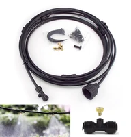 510m garden misting cooling system kit for greenhouse gardening hose patio waterring irrigation mister system caliber 0 4mm