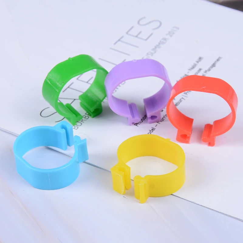 

20pcs Chicken Ring Chicken Legs With Ring Poultry Pigeon Bird Geese Chick Duck Parrot Clip Ring Pet Collars