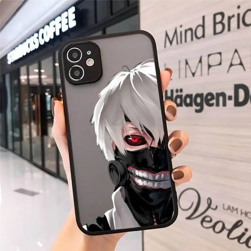 

Anime Tokyo Ghouls horror cartoon Phone Case Matte Transparent for iPhone 7 8 11 12 s mini pro X XS XR MAX Plus cover funda