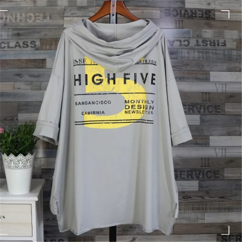 Женские весенне-летние топы, 5XL, женская одежда больших размеров, Свободная Женская одежда с коротким рукавом, свободная длинная Кепка, Длинные рубашки с рукавами «летучая мышь», пальто