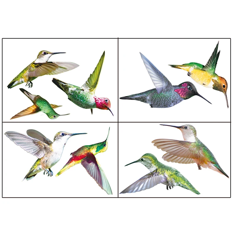 

Window Clings 3D Electrostatic Glass Film Hummingbird No Glue Needed Window Sticker Unique Window Decor Anti-collision Sticker