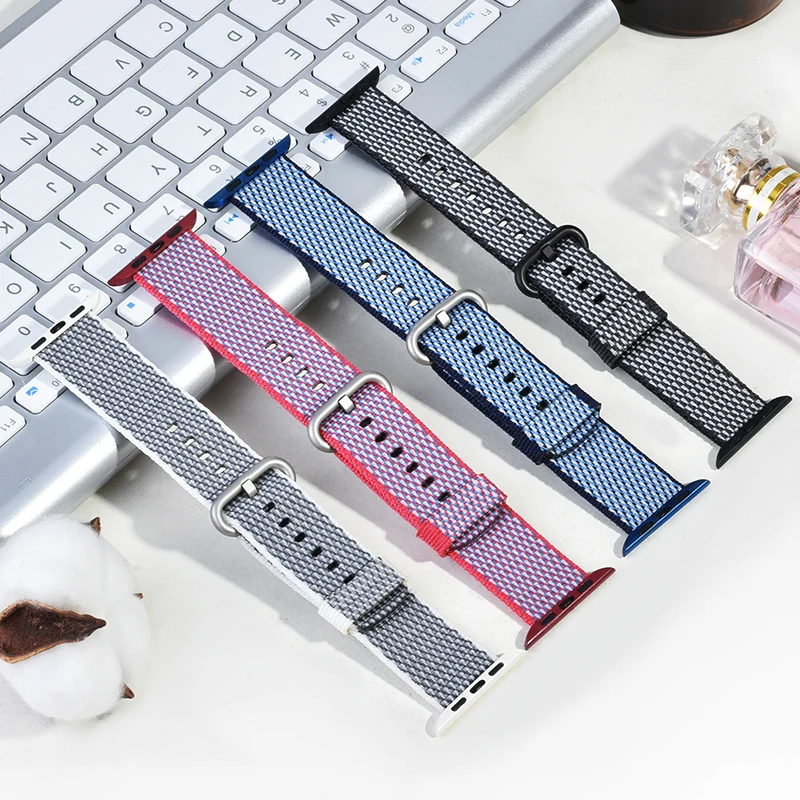 Тканый нейлоновый сменный ремешок для Apple Watch series 4/5 40 мм 44 мм тканевый браслет для Iwatch series 3 2 1 38 мм 42 мм
