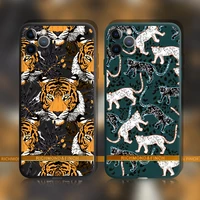 luxury brand tiger leopard richmond finch case for iphone 12 11 pro max x xs xr 8 7 plus stylish 3d relief soft silicon cover