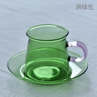 colored glass coffee cup borosilicate heat resistant creative high looking cup female ins