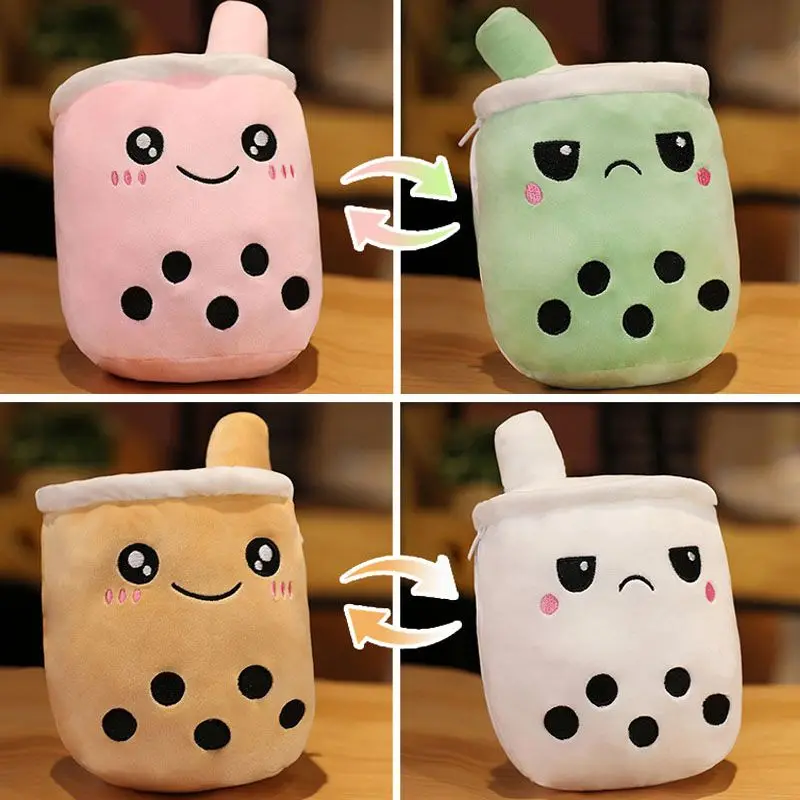 

Reversible Water cup Plush Dolls 15/25cm Soft Stuffed Toy Bubble Tea Secret Pouch Boba Milk Cushion Pillow Kids Children Gift