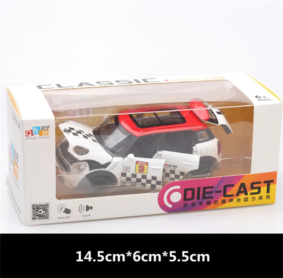 

Car model 1/32 mini countryman die cast toy car simulation alloy pull back cars toys collection education boy toy Christmas gift