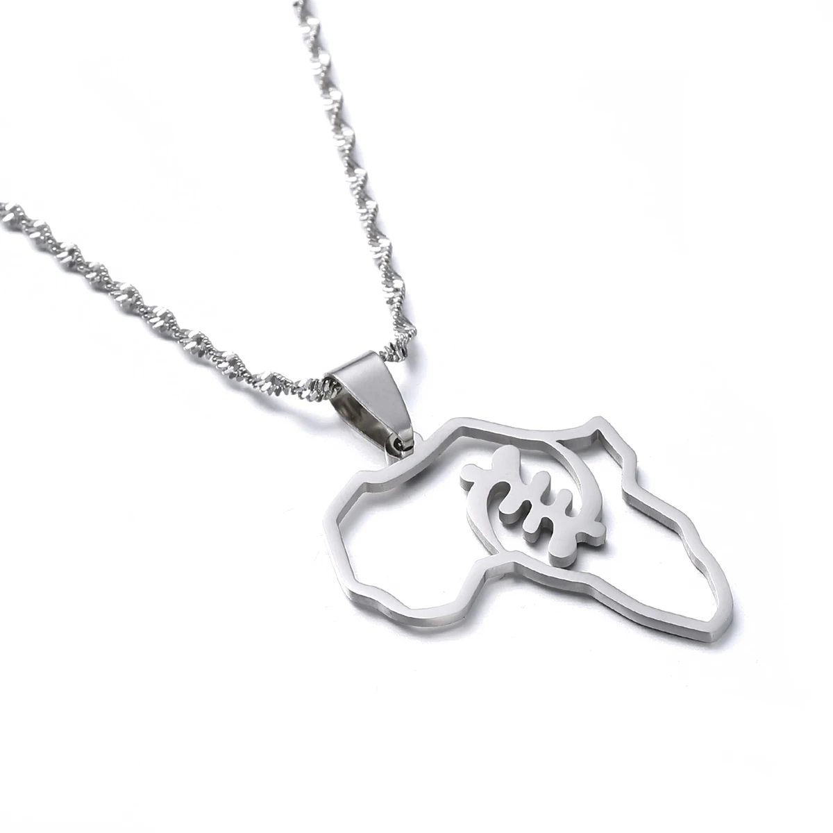 Модные ожерелья унисекс с подвеской в виде символа Африканской карты для женщин