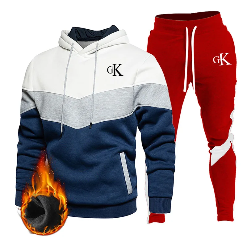 

Conjunto de roupas esportivas masculinas com capuz pulÃ´ver calÃ§as de casaco longo 2021 casual camisola esportiva masculina de al