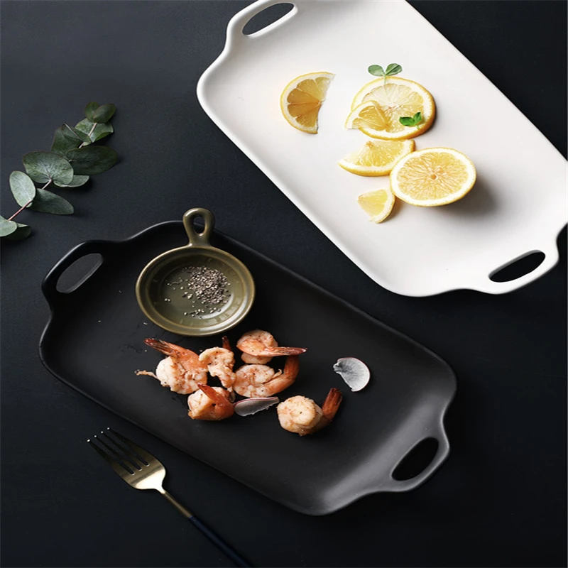 Креативный ретро поднос для салата домашняя керамическая тарелка выпечки с