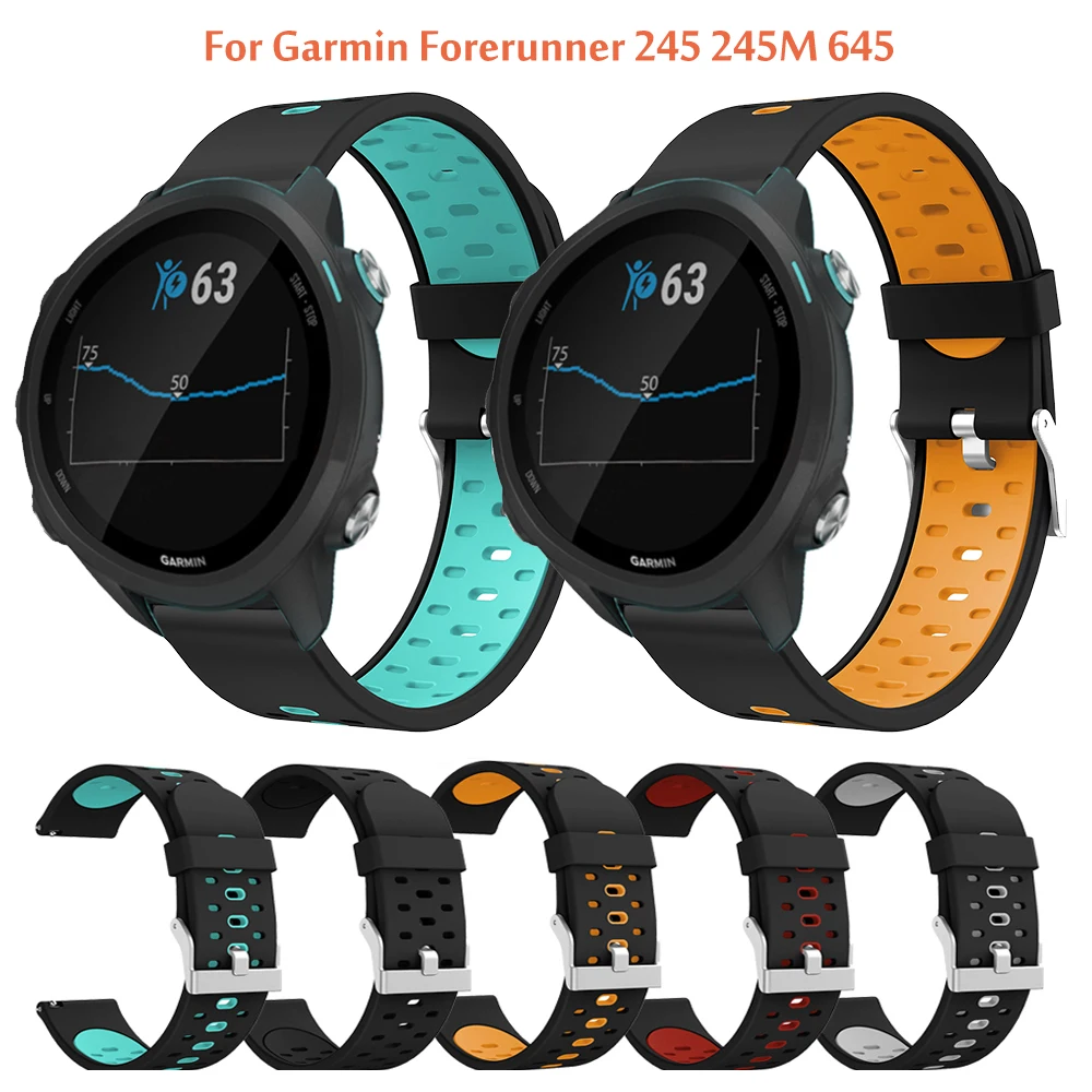 Силиконовые умные часы ремешок для Garmin Forerunner 245 245M 645 Vivoactive 3 наручный ремень