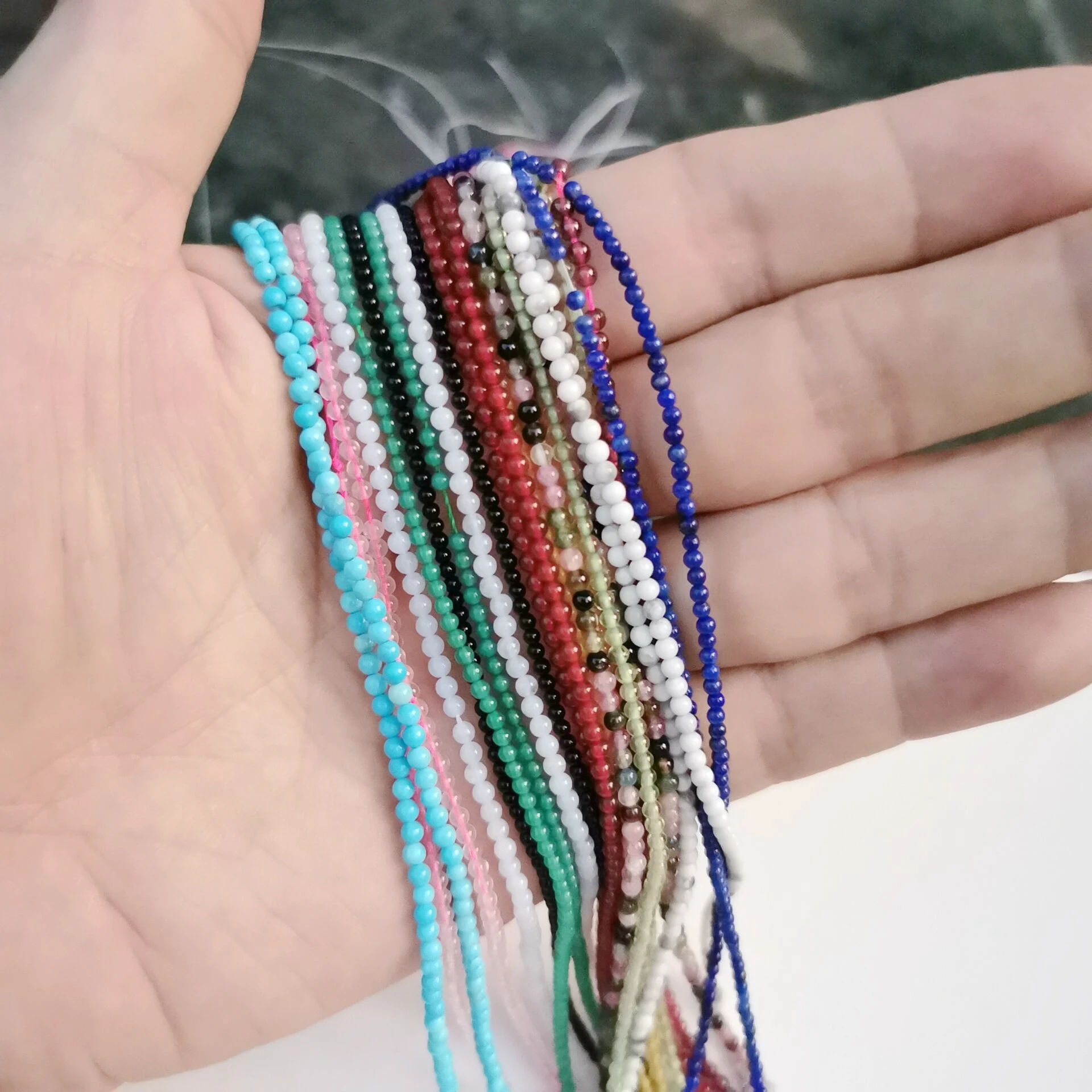 Натуральный камень кварц лазурит гранат кристалл агат круглые бусины россыпью