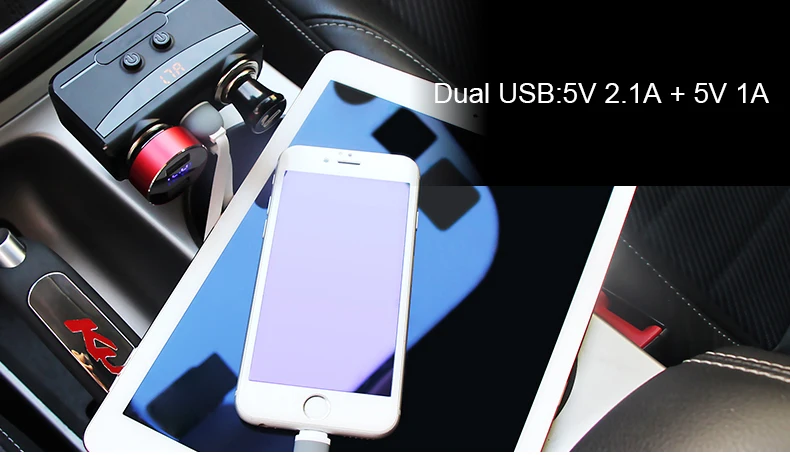 Автомобильный USB разветвитель для прикуривателя с вольтметром и ЖК