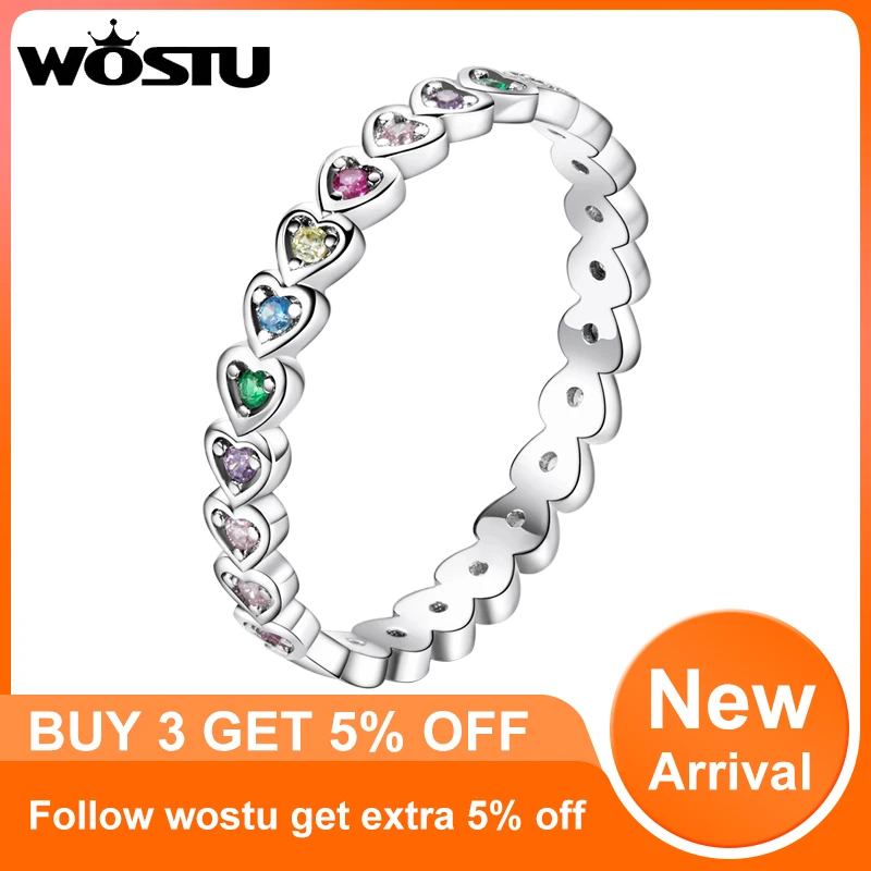 

Женское кольцо из серебра 2021 пробы, с радужным сердцем